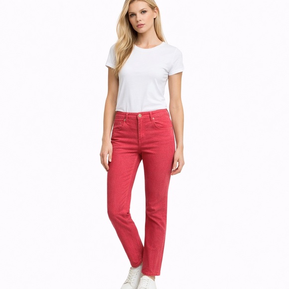 Denim - Moschino Red Skinny Jeans | Italian Designer Denim | Slim Fit